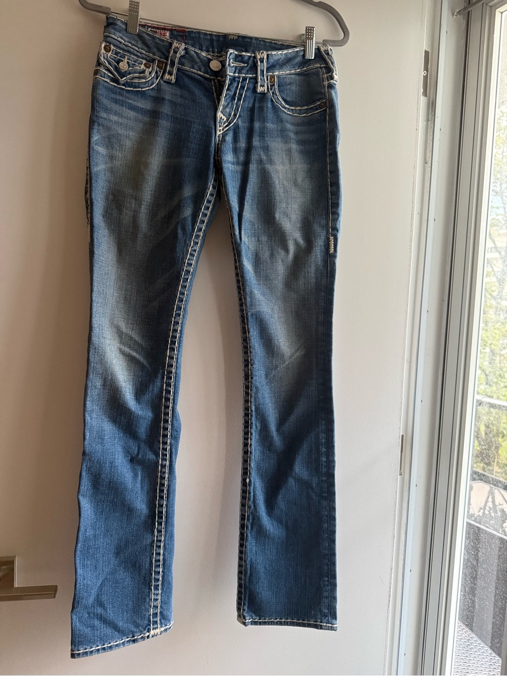 True Religion Straight-Leg Jeans in Medium Blue